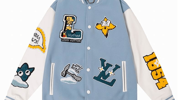 Varsity Jacket louis vuitton Sky blue Lisa simpson 1