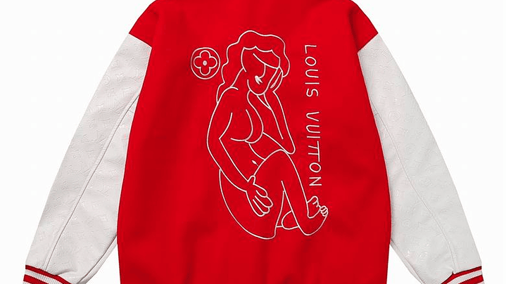Varsity Jacket louis vuitton roja Pretty 2
