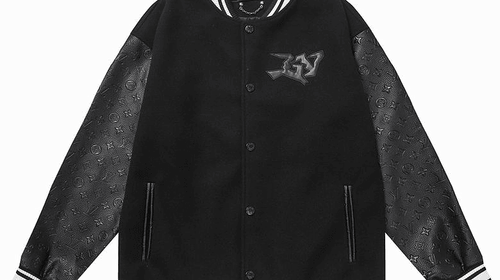 Varsity Jacket louis vuitton negra Face 1