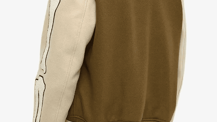 Varsity Jacket Amiri café & crema Bones wool-blend 3