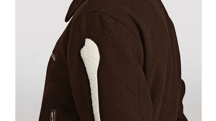 Varsity Jacket Amiri Bones wool-blend café 3