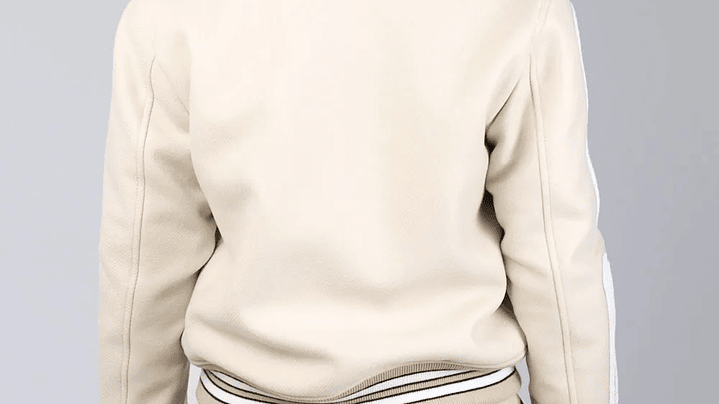 Varsity Jacket Amiri Bones wool-blend crema 4