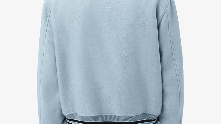 Varsity Jacket Amiri Bones wool-blend sky blue 4