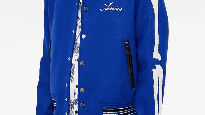Varsity Jacket Amiri Bones wool-blend azul 2