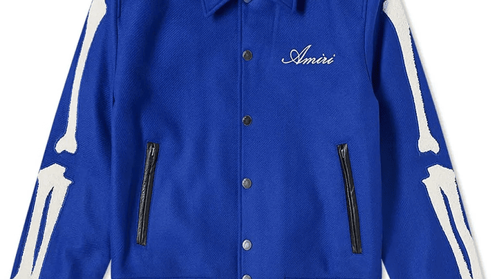 Varsity Jacket Amiri Bones wool-blend azul 1