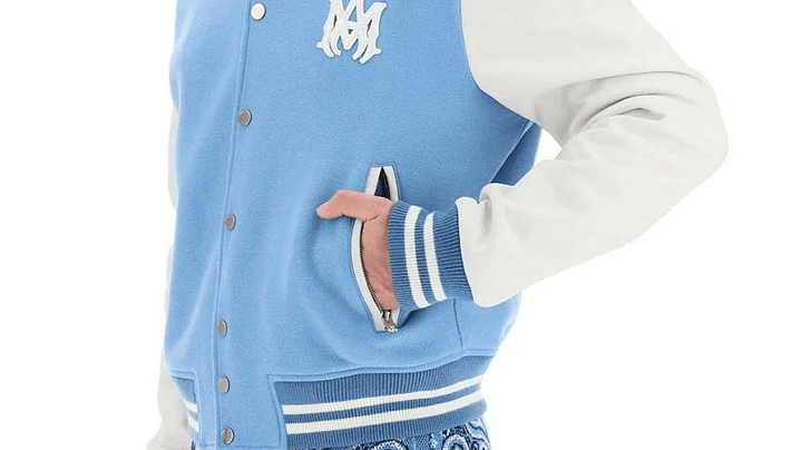 Varsity Jacket Amiri letterman sky blue 2