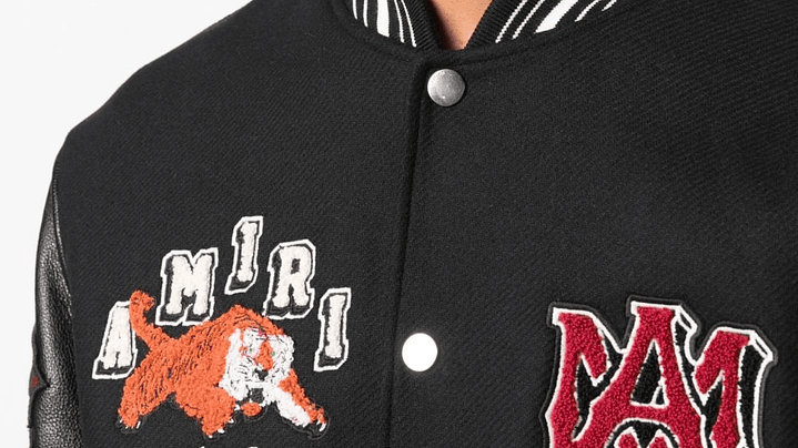 Varsity Jacket Amiri Best in Glass negra 5