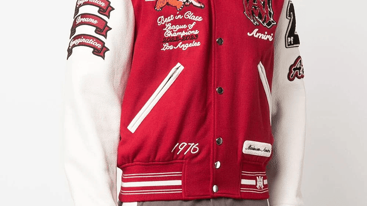 Varsity Jacket Amiri Best in Glass roja 3