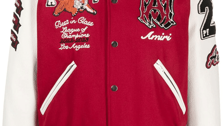 Varsity Jacket Amiri Best in Glass roja 1
