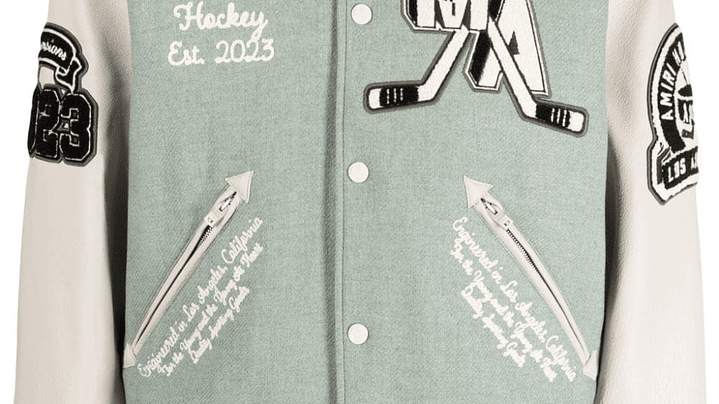 Varsity Jacket Amiri Fighters gris 1