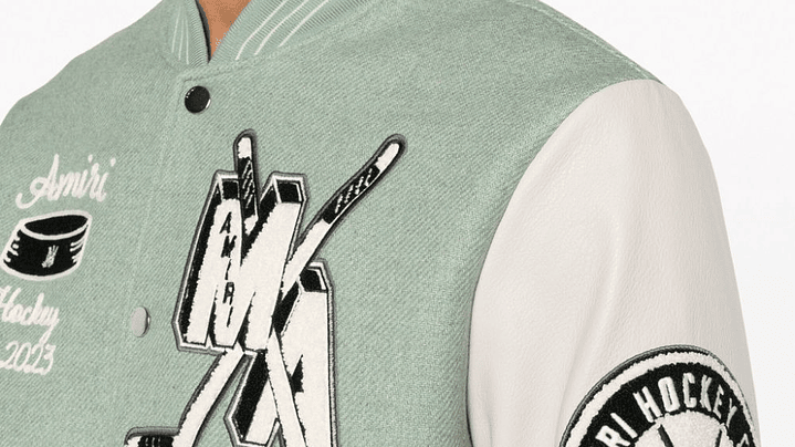 Varsity Jacket Amiri Fighters gris 2