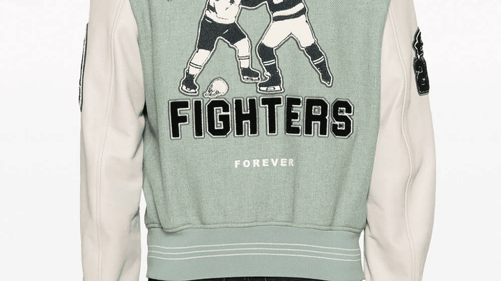 Varsity Jacket Amiri Fighters gris 3