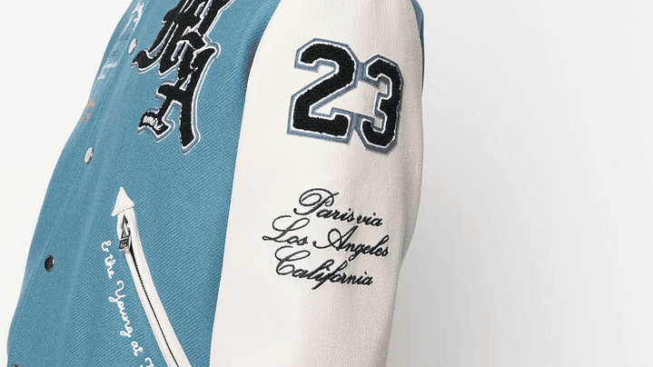 Varsity Jacket Amiri Imagination Sky blue 2