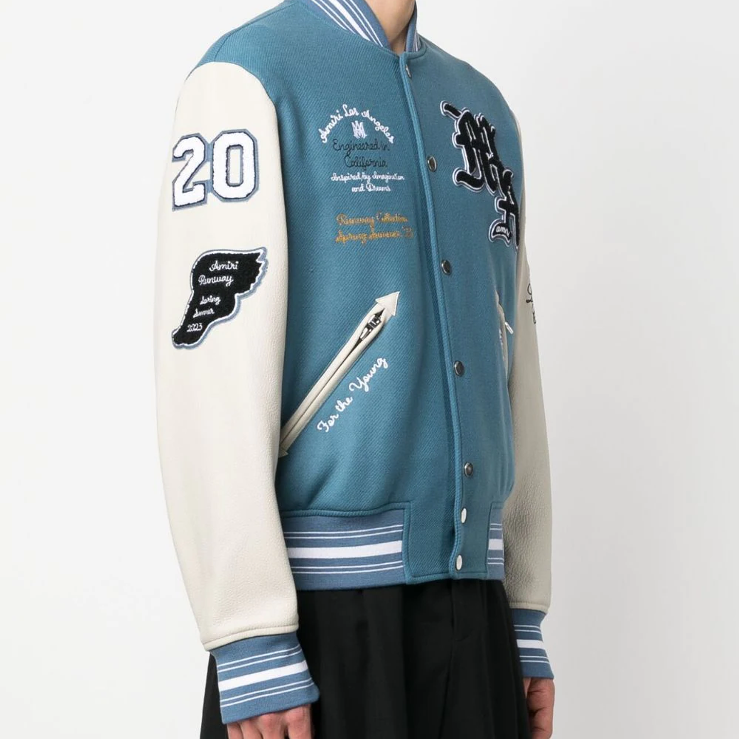 Varsity Jacket Amiri Imagination Sky blue 3