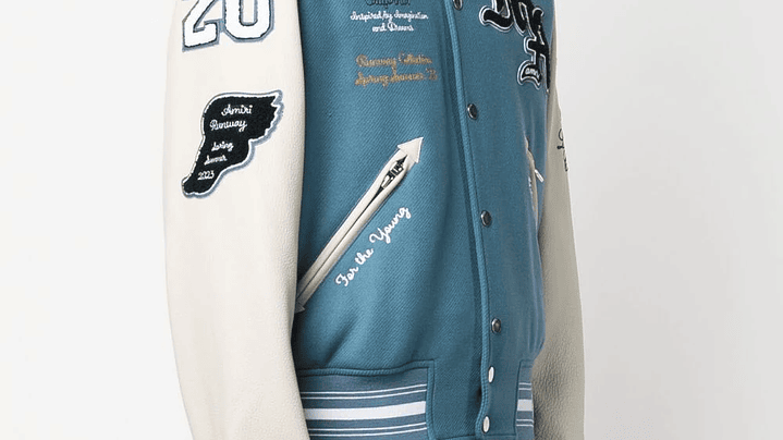 Varsity Jacket Amiri Imagination Sky blue 3
