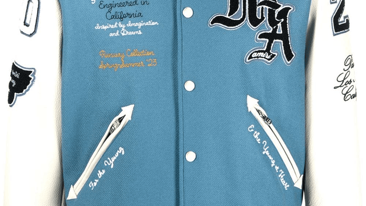 Varsity Jacket Amiri Imagination Sky blue 1