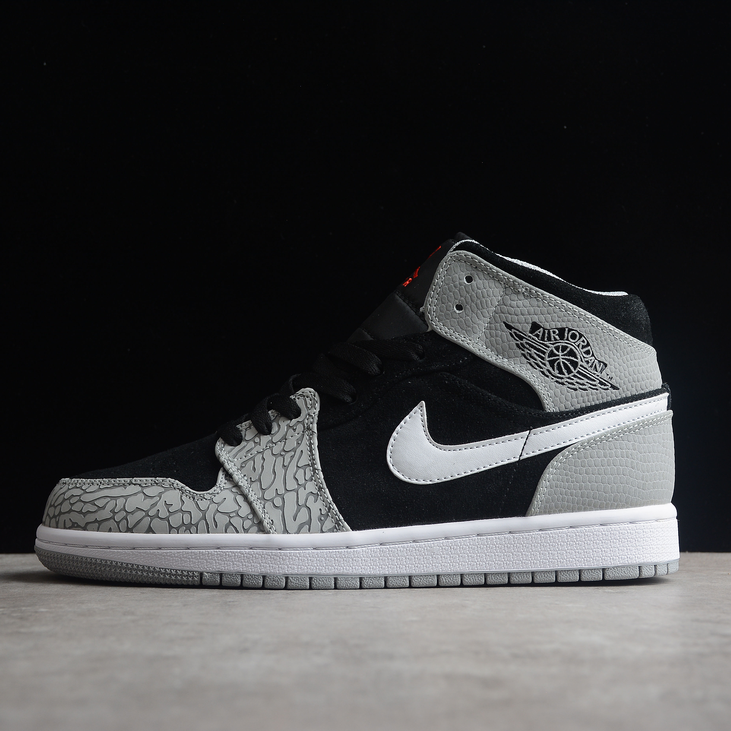 Jordan 1 mid elephant print 1