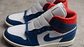 Jordan 1 mid french blue gym red - Miniatura 4