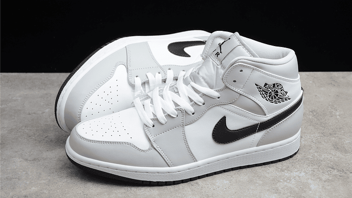 Jordan 1  mid white light smoke grey 2