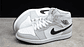 Jordan 1  mid white light smoke grey - Miniatura 2