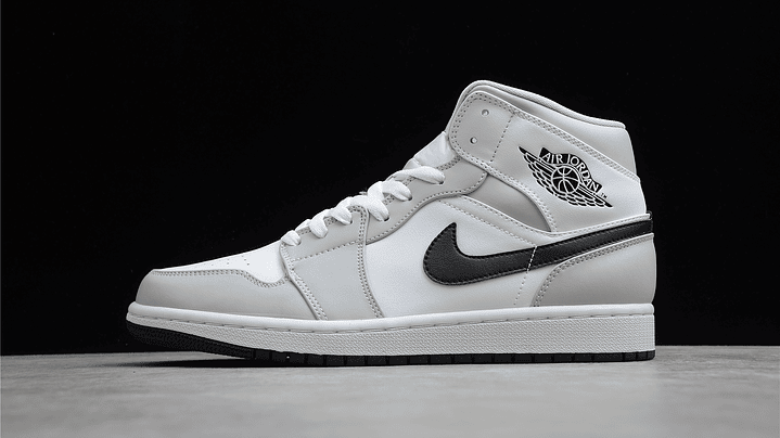 Jordan 1  mid white light smoke grey 1