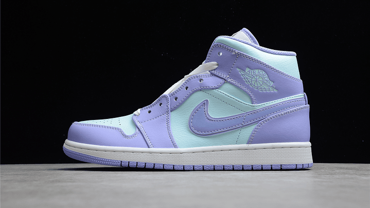 Jordan 1 mid purple aqua 1