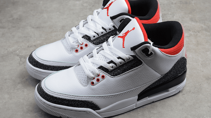 Jordan retro 3  fire red denim 5