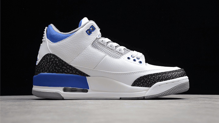 Jordan retro 3 racer blue 3