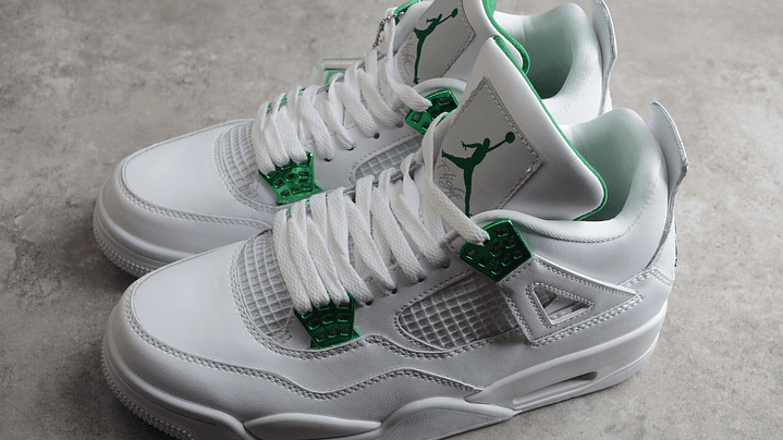 Jordan retro 4 metallic Green 5
