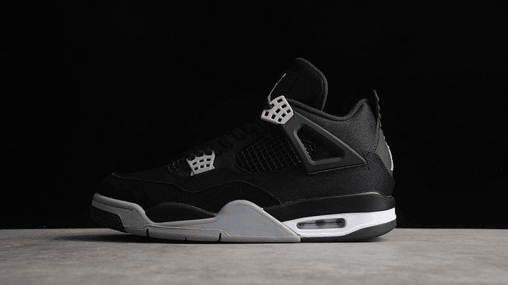 Jordan retro 4 black canvas 1