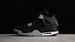 Jordan retro 4 black canvas - Miniatura 1