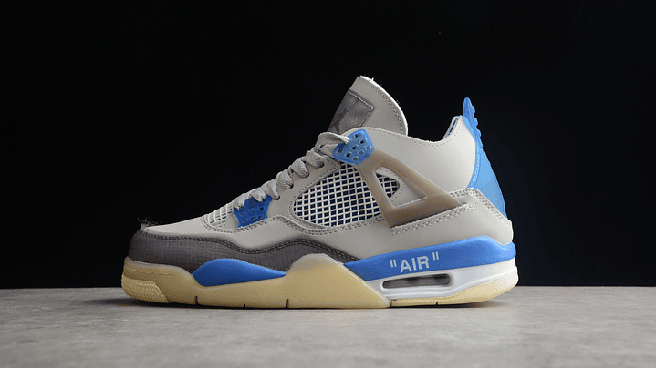 Jordan retro 4 off white military blue 1