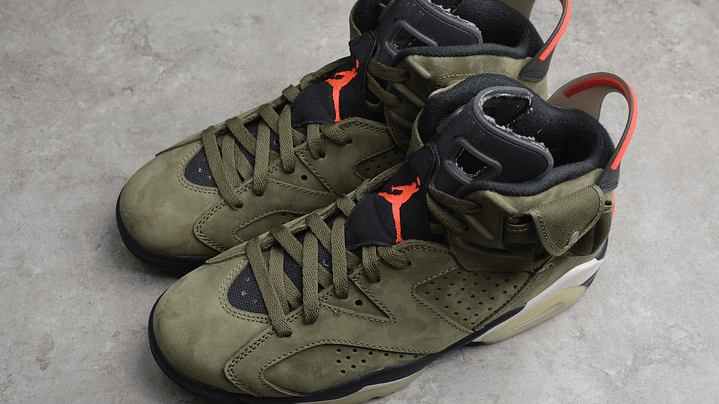 Jordan retro 6 x Travis Scott green 5