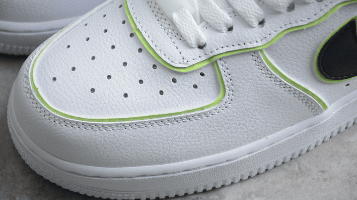 Air Force 1 white/black/neon green 4