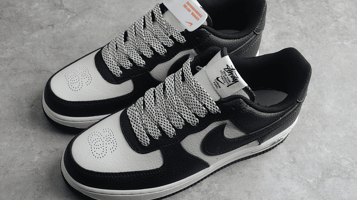 Air Force 1 stussy black white 5