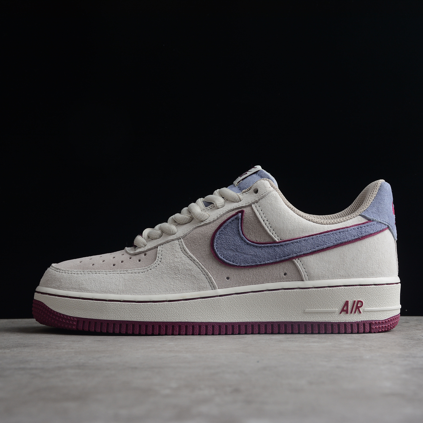 Air Force 1 beige/gris/burdeo 1