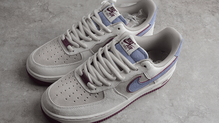 Air Force 1 beige/gris/burdeo 5