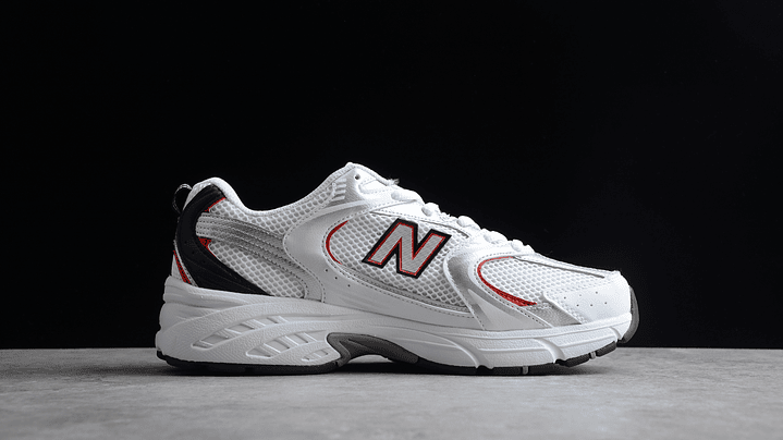 New balance 530 white silver red 2