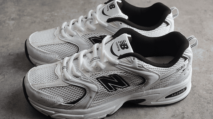 New balance 530 white black details 5