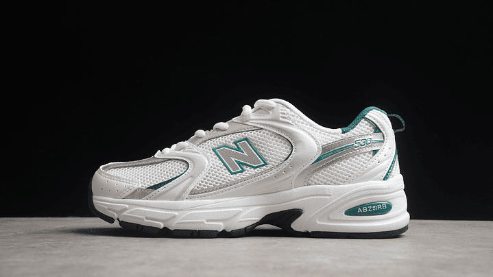 New balance 530 white silver green 1