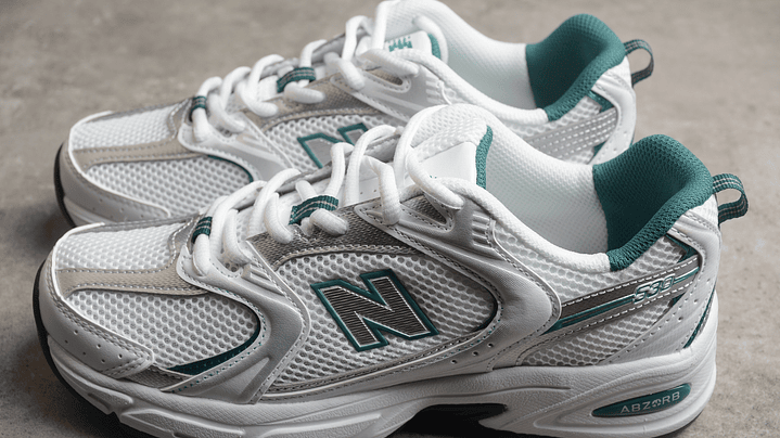 New balance 530 white silver green 5