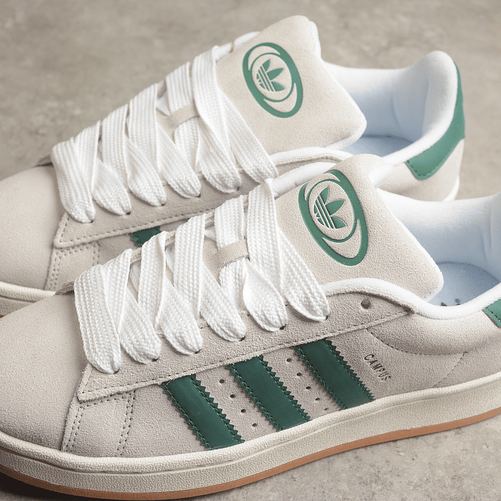 Adidas campus crystal white dark green 5