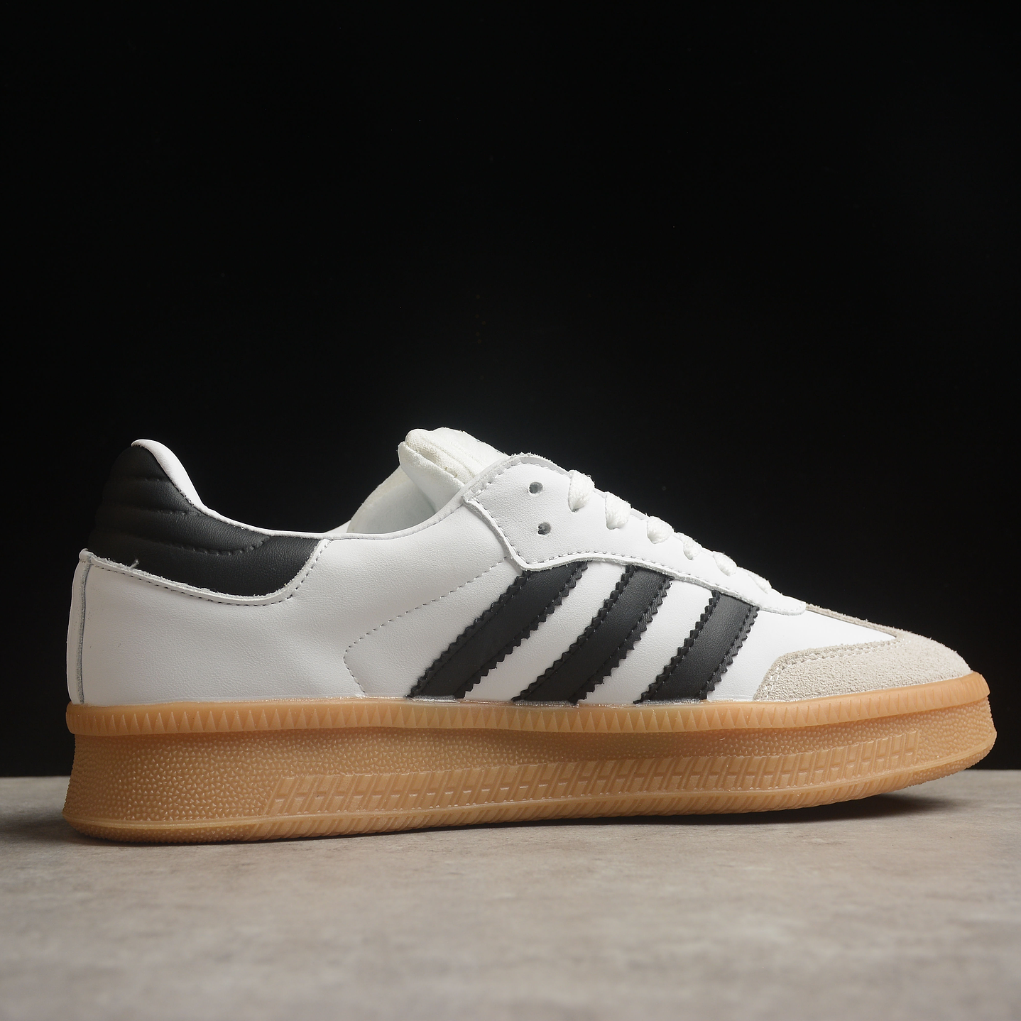 Adidas samba white & black gum 2