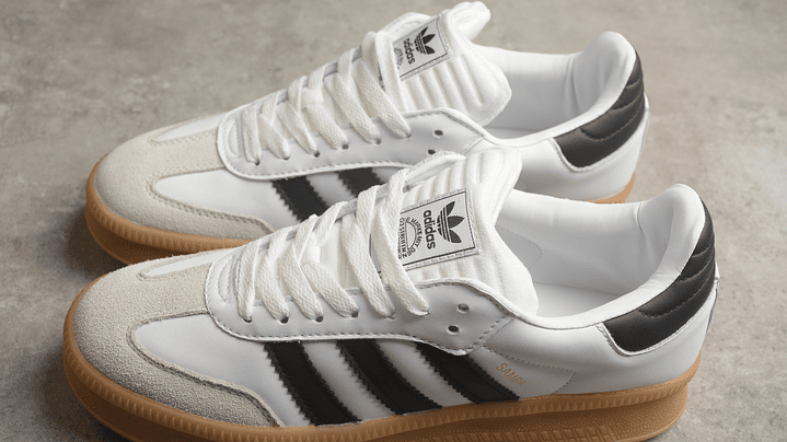 Adidas samba white & black gum 5