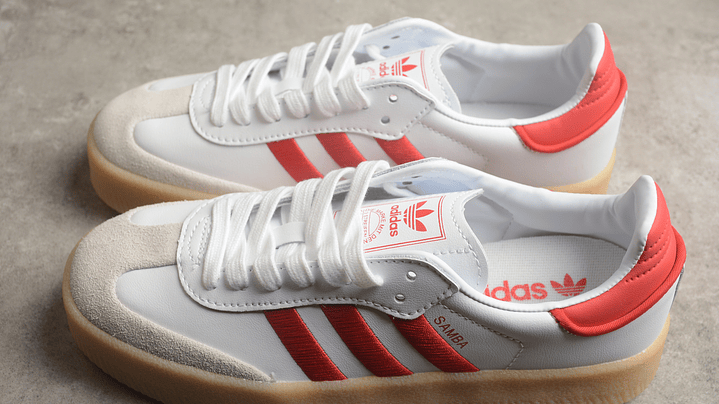 Adidas samba cloud white red gum 5
