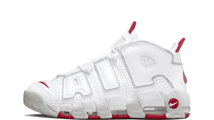 Nike more uptempo white/varsity red 1