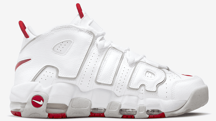 Nike more uptempo white/varsity red 3