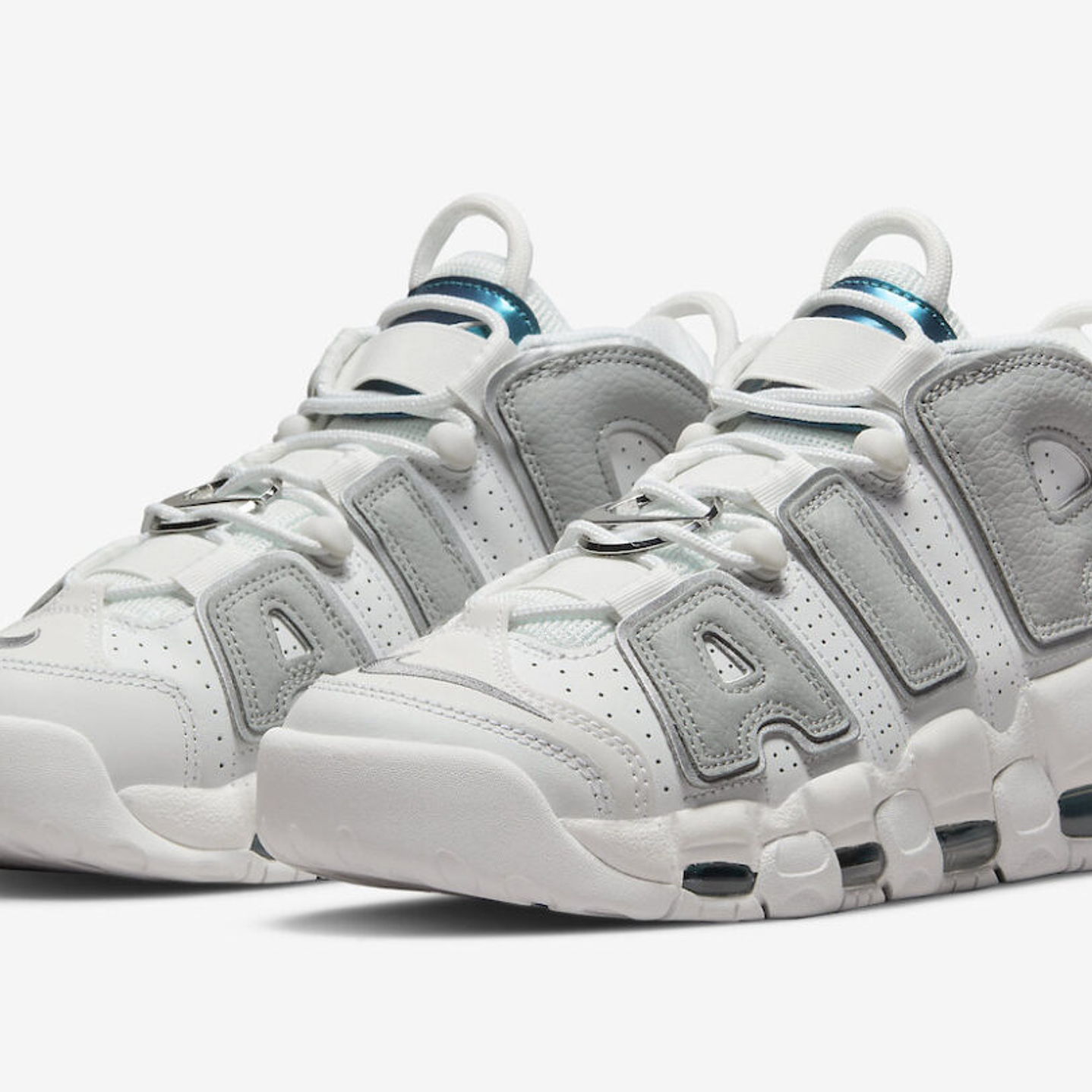 Nike more uptempo metallic teal 5