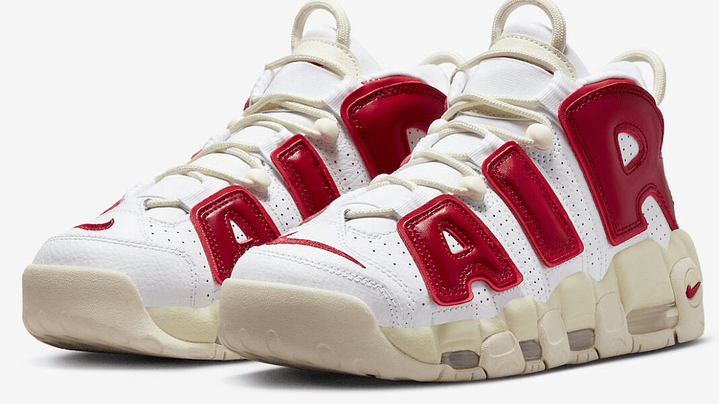 Nike more uptempo white red sail 5