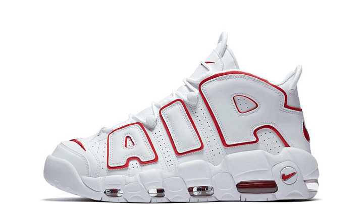 Nike more uptempo white varsity red 1